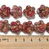 Dyed Natural Imperial Jasper with Resin Beads Strands G-G083-G03-01-4