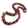 Natural Red Rainbow Jasper Rondelle Graduated Beaded Necklaces for Women Men NJEW-K388-02T-1
