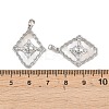 Brass Micro Pave Clear Cubic Zirconia Pendant Bails KK-H524-18P-3