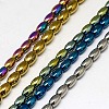 Electroplate Non-magnetic Synthetic Hematite Beads Strands G-J168-6x4mm-M-1