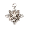 Brass Micro Pave Clear Cubic Zirconia Charms KK-G544-07P-03-1