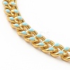 Brass Enamel Curb Chain Necklaces NJEW-JN03482-4