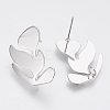 Brass Stud Earring Findings KK-T027-64P-2