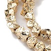 Electroplated Natural Lava Rock Beads Strands G-H303-A07-LG-3