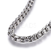 304 Stainless Steel Box Chain Necklaces NJEW-F242-19P-3