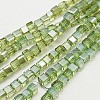 Electroplate Glass Beads Strands EGLA-D018-6x6mm-24-1