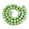 Frosted Opaque Glass Beads Strands GLAA-T032-P8mm-MBB06-2
