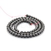 Frosted Electroplate Non-magnetic Synthetic Hematite Faceted Round Beads Strands G-P061-36-2