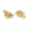 Brass Micro Pave Cubic Zirconia Charms ZIRC-L096-03G-2