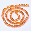 Electroplate Glass Beads Strands EGLA-A034-T6mm-B16-2