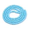Electroplate Opaque Solid Color Glass Beads Strands EGLA-A044-P2mm-L08-3