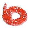 Opaque Solid Color Electroplate Glass Beads Strands EGLA-A039-P4mm-B03-2