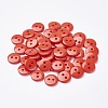 2-Hole Flat Round Resin Sewing Buttons for Costume Design BUTT-E119-34L-08-1