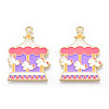 Circus Theme Alloy Enamel Pendants ENAM-P246-02D-1