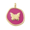 Brass Enamel Pendants KK-P293-11G-04-1