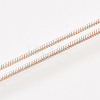 Brass Round Snake Chain Necklace Making MAK-T006-11B-RG-3