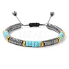 Synthetic Turquoise Beads Braided Beads for Men HR7340-4-1