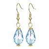 15 Pair 15 Color Glass Teardrop Dangle Earrings EJEW-JE05399-3