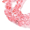 Spray Painted Transparent Glass Beads Strands X-GLAA-P060-01B-06-3