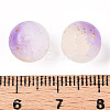 Frosted Baking Paint Crackle Glass Beads with Glitter Powder X1-DGLA-T004-01E-3