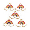 Alloy Enamel Pendants ENAM-N055-009B-NR-1