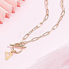 304 Stainless Steel Letter Pendant Necklaces NJEW-LP0001-52V-G-3