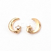 Alloy Moon Cabochons MRMJ-WH0071-84-1