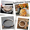 75Pcs 5 Colors Round Silicone Focal Beads SIL-SP0001-02-6