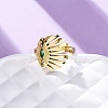 304 Stainless Steel with Rhinestone Open Rings RJEW-Q020-02G-4