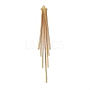 Brass Square Snake Chain Tassel Big Pendants KK-G510-10G-1