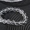Natural Quartz Crystal Round Beaded Stretch Bracelets GG-CBA12F1-02D-12-3
