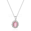 Cat Eye Pendant Necklaces EW4066-2-1