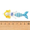 Copper Wire Wrapperd Glass Seed Beads Big Pendants PALLOY-MZ01442-03-3