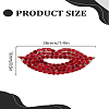 1Pc Lip Alloy Resin Brooches JEWB-LP0004-25-2