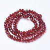 Electroplate Transparent Glass Beads Strands EGLA-A034-T3mm-F03-2