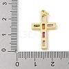 Brass Micro Pave Cubic Zirconia Pendants X-KK-P294-05G-3