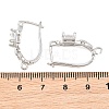 Brass Micro Pave Cubic Zirconia Hoop Earring Findings CU-CBAB5B4-07P-3