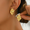 Ocean Theme Exaggerated 201 Stainless Steel Stud Earrings for Women's Accessories OD5051-2-1