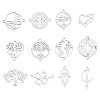 12Pcs 12 Styles 201 Stainless Steel Connector Charms STAS-SZ0002-58-1