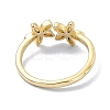 Brass Open Cuff Ring RJEW-B051-45G-3