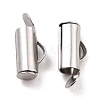 Non-Tarnish 304 Stainless Steel Slide On End Clasp Tubes STAS-C044-07B-P-1
