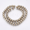 Electroplate Non-Magnetic Synthetic Hematite Beads Strands G-F585-C04-8mm-2