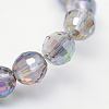 Electroplate Glass Bead Strands EGLA-R041-8mm-01-2