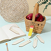 30Pcs Unfinished Wood Pencil Pendants WOOD-SP0001-82-4