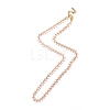 Enamel Ear of Wheat Link Chain Necklace NJEW-P220-02G-03-1