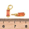 Brass Micro Pave Cubic Zirconia Charms ZIRC-F111-03G-14-3