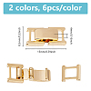 12Pcs 2 Colors Brass Watch Band Clasps KK-DC0004-53-2