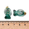 Handmade Dichroic Foil Lampwork Pendants DICH-G001-01G-05-3