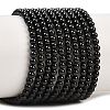 Natural Black Spinel Round Bead Strands G-A130-3mm-32A-2