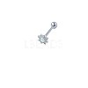Sun 316L Surgical Stainless Steel with Synthetic Opal Tongue Rings FS-WGFD6E3-03-2